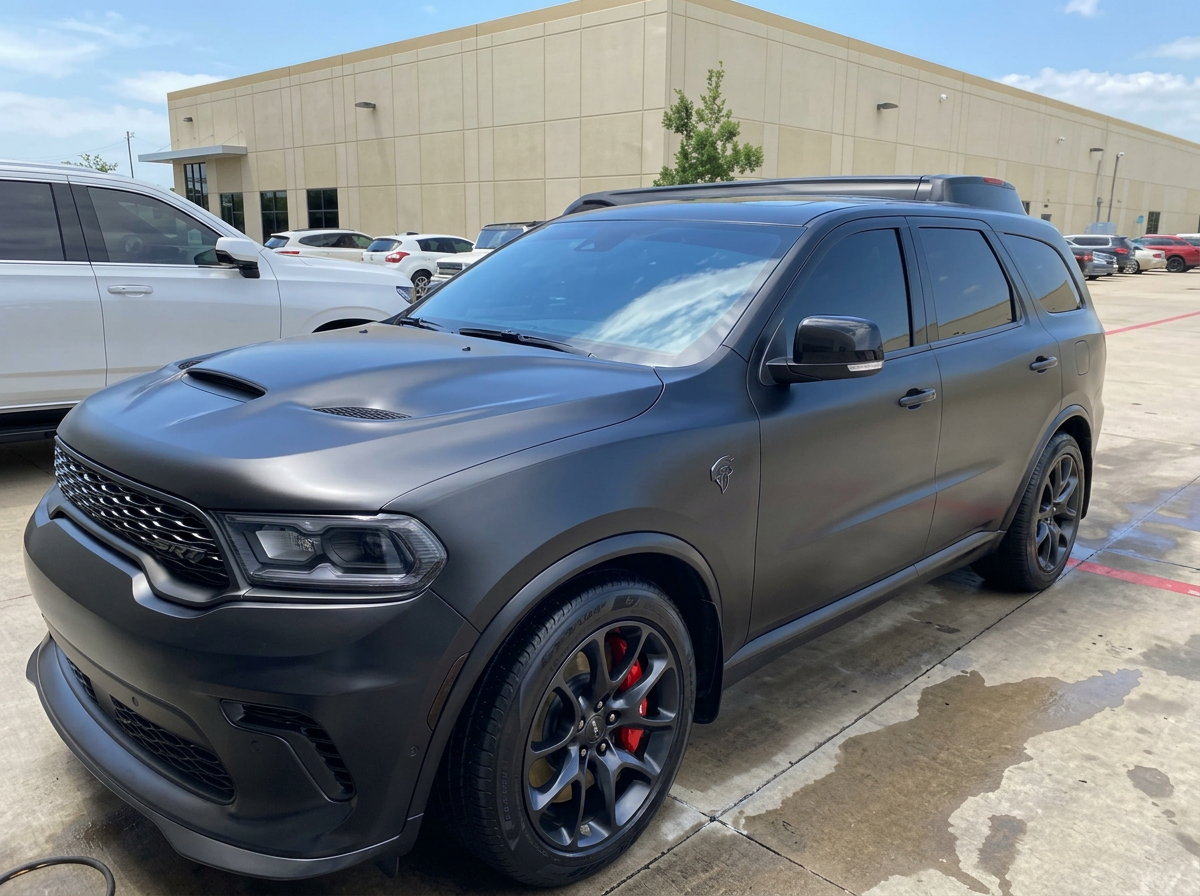 Blacked-out Dodge Durango SRT detailed